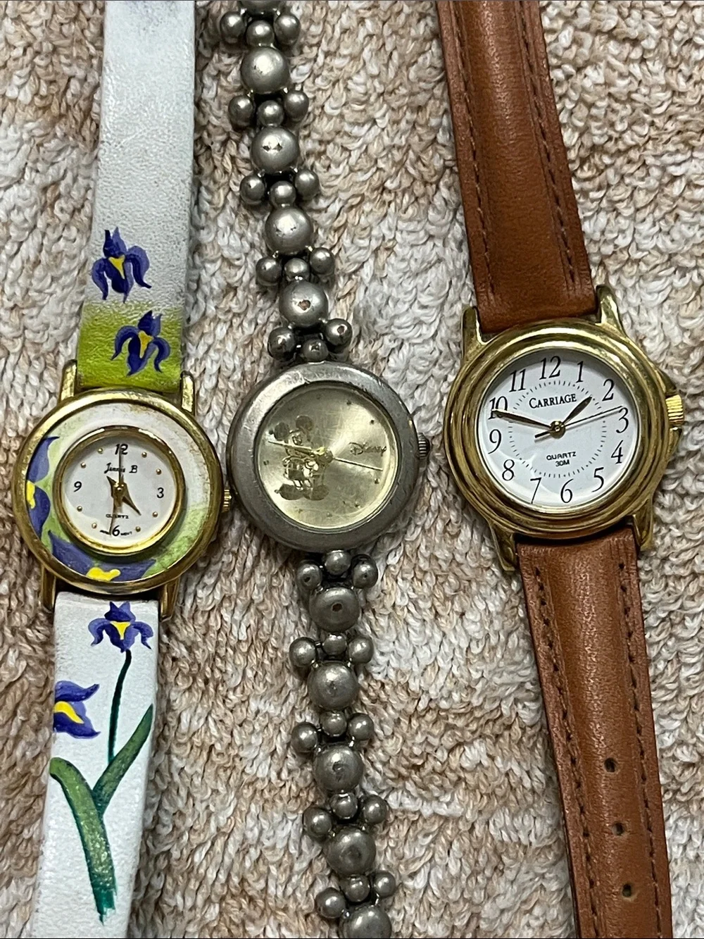 Women's Gold-Tone Brown Leather Strap Watch - Brown